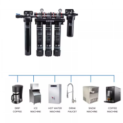 Commercial Use 3 Stages Water Filter Machine Coffee Shop Hotel Eatery Restaurant for Ice Activated Carbon 3 Stage Water Filter PP+ACF+ATM Anti-scale Water system sewage water treatment for commercial